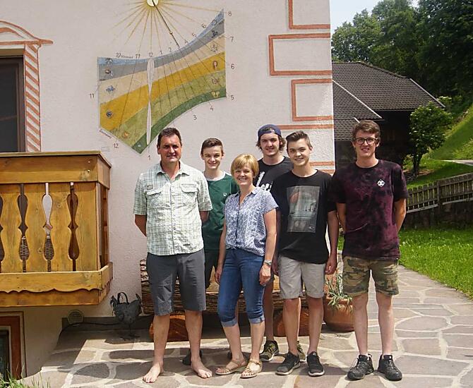 Georg, Fabian, Felix, Philipp, Max a Brigitte Malfertheinerovi