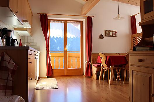 Obytná cást rekreacního apartmánu Heidi
