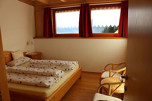 Ložnice rekreacního apartmánu Heidi