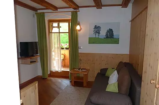 Útulný obývací pokoj v rekreacním apartmánu Morgenlicht