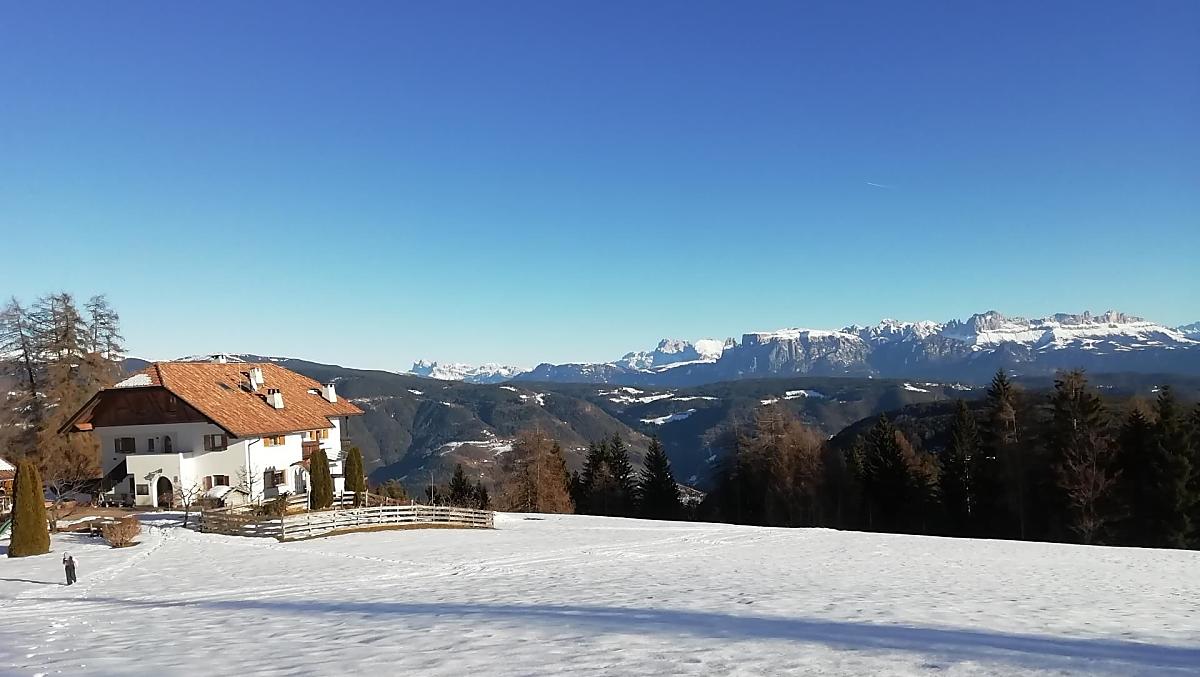 Naše louka s úchvatným výhledem na Dolomity