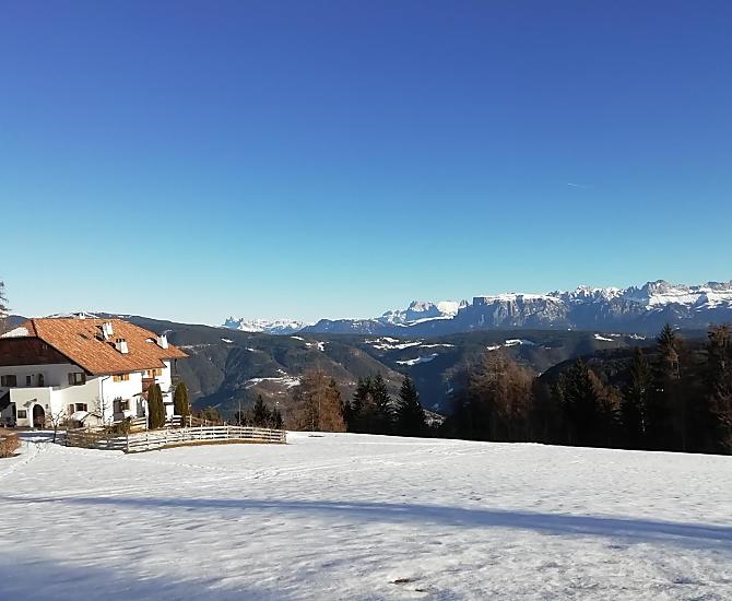 Naše louka s úchvatným výhledem na Dolomity