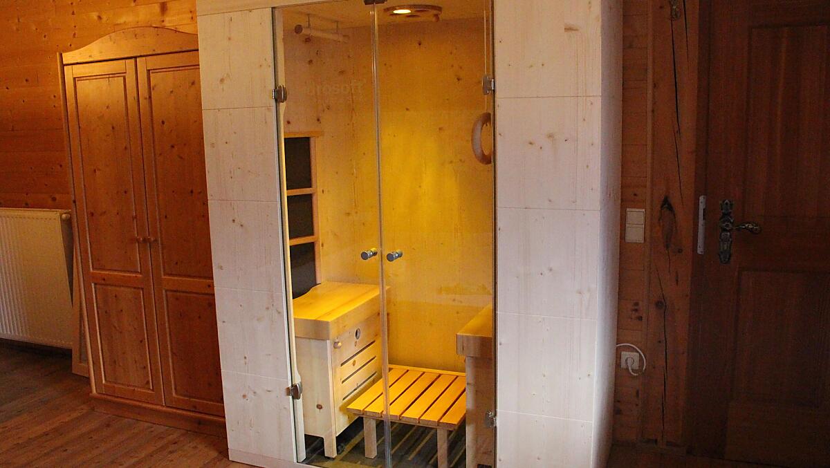 Sauna v rekreačním apartmánu Alpenstern