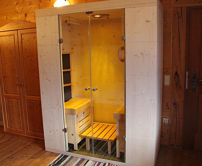 Sauna v rekreačním apartmánu Alpenstern