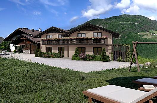 Aussenansicht der Hofstelle - Rendering