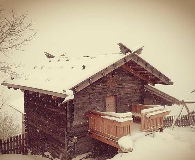 Lodge Kornkammer v zime