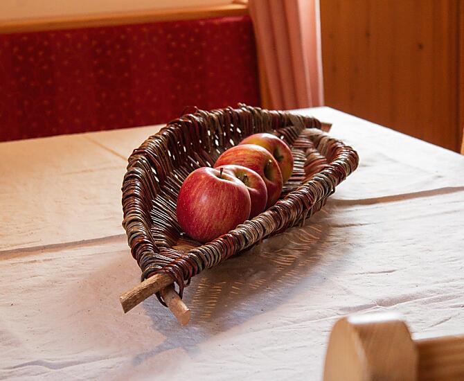 Äpfel von unserem Hof - als Ankunftsüberraschung für unsere Gäste