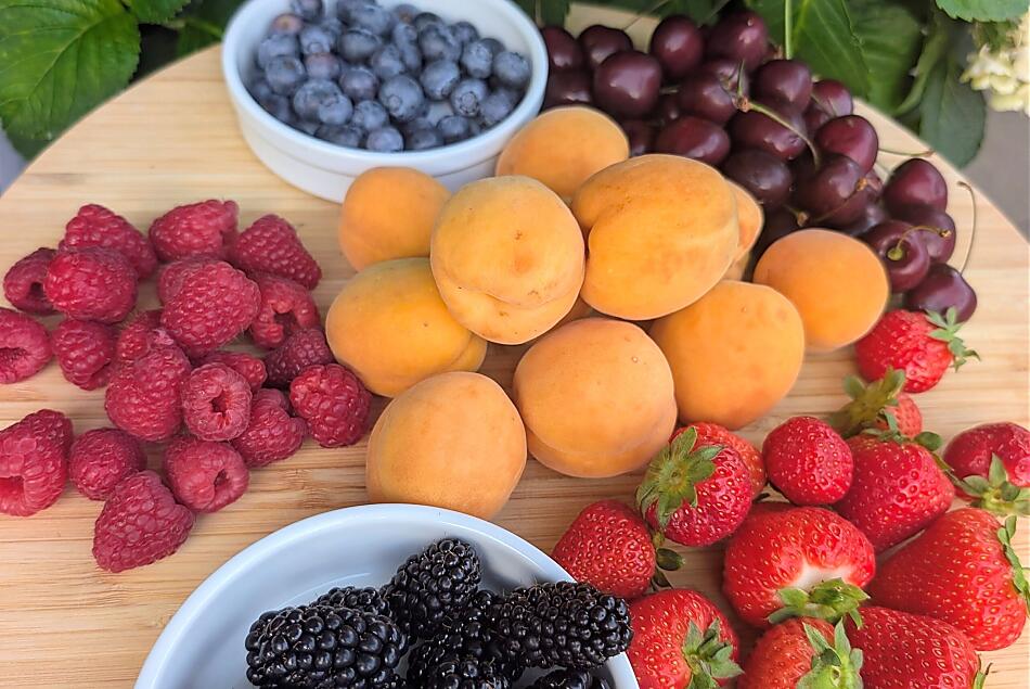 Frische Früchte nach Saison. Gesund und lecker.